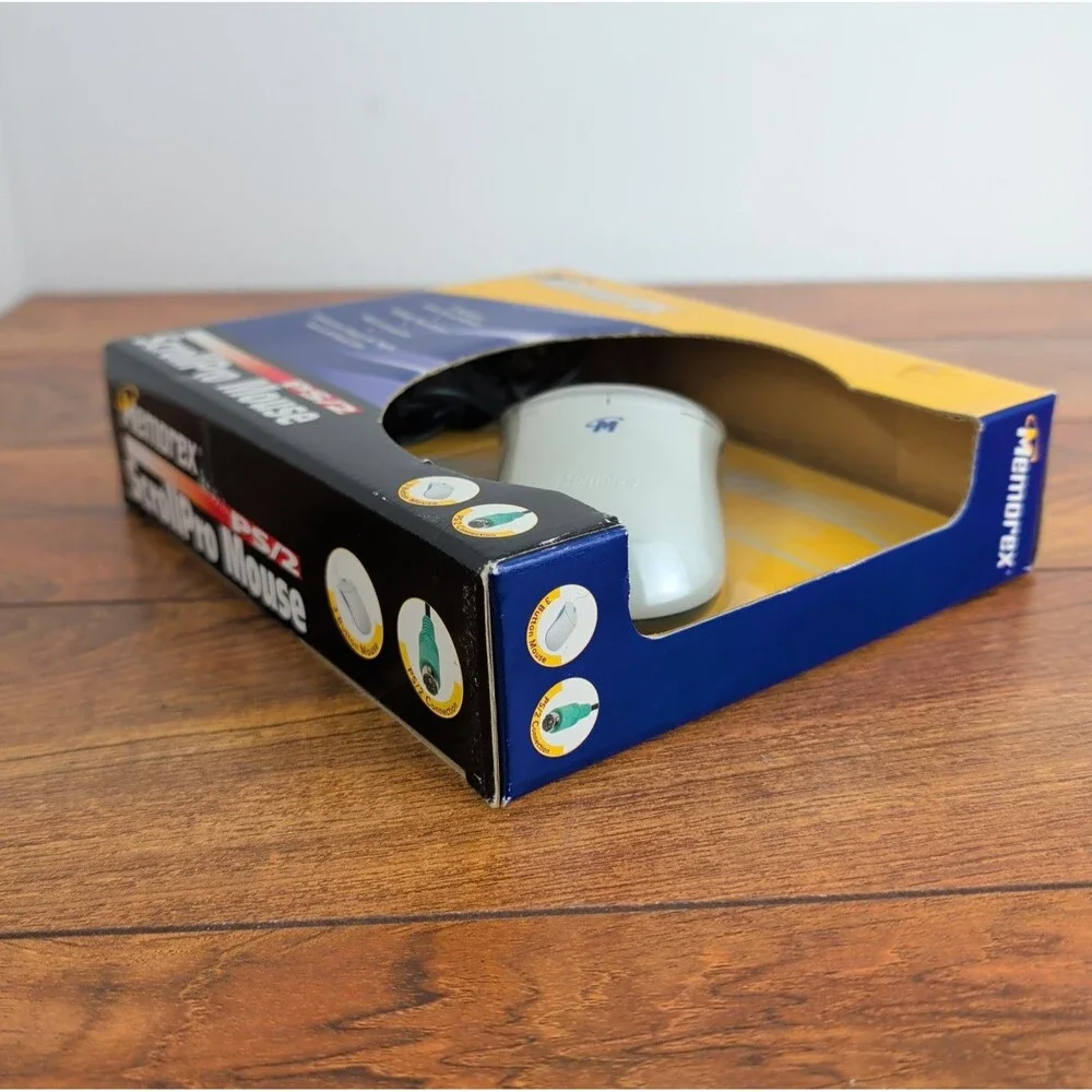 Memorex PS/2 ScrollPro Wired Computer Mouse 3202-2382 NEW IN BOX Scroll Pro